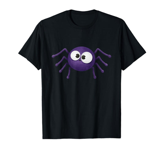 Blue Scary Spider Halloween T-Shirt