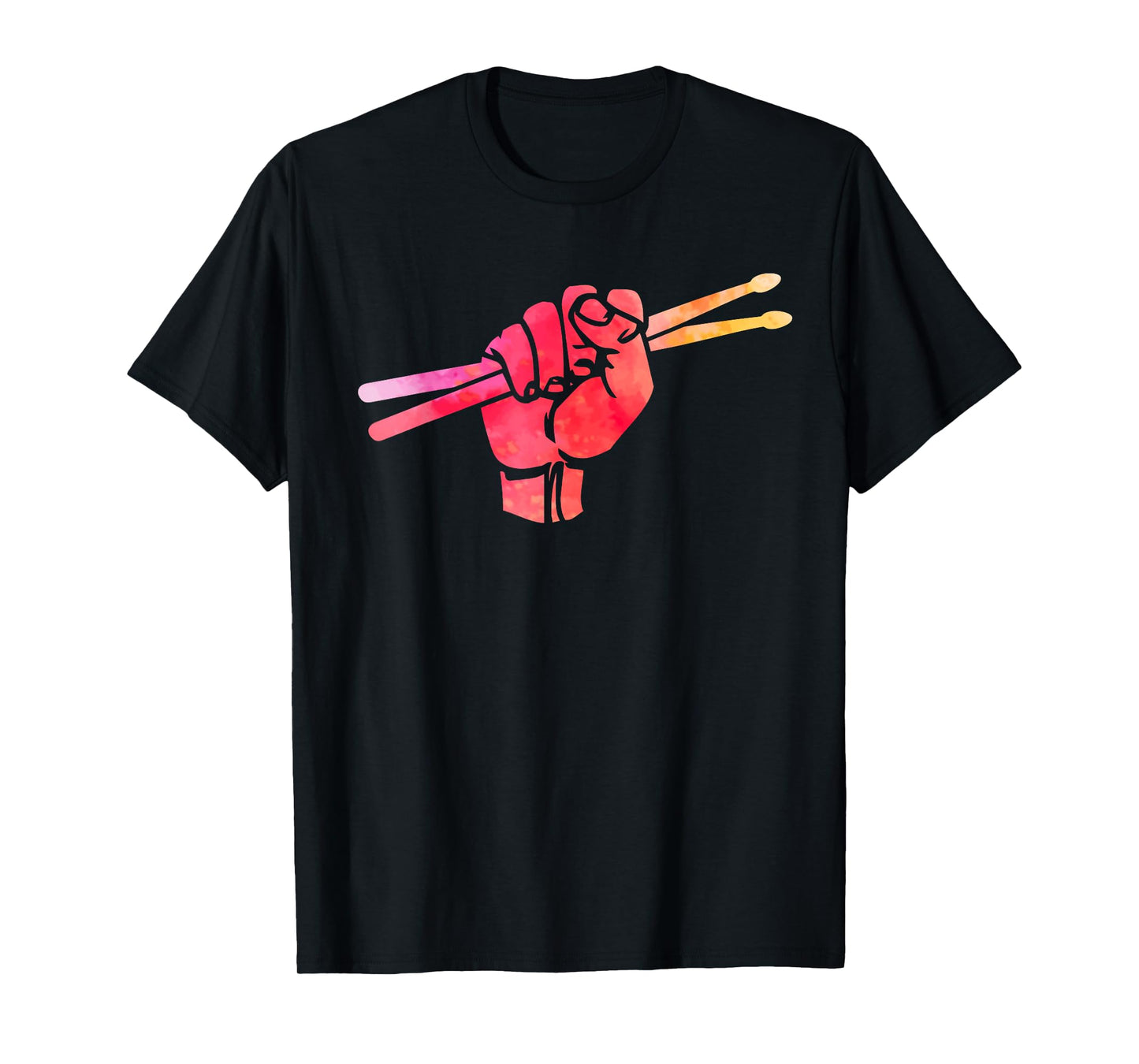 Joyouse Urban Style Black Drumsticks Gift Fist Drum T-Shirt