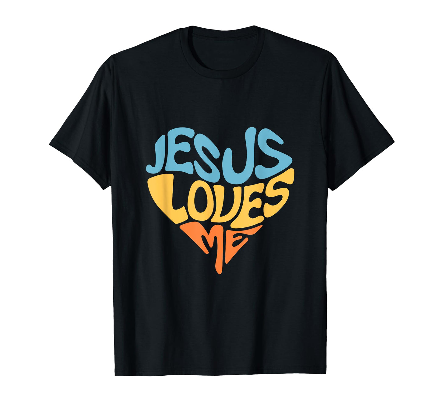Jesus Loves Me Heart Shaped Men Women and Youth T-Shirt