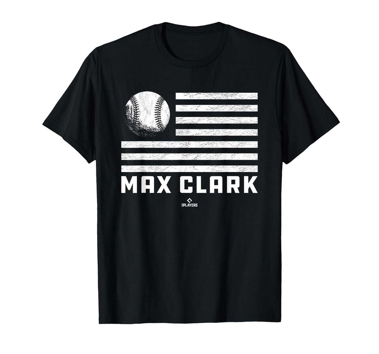 Flag Stripes Max Clark Prospect Baseball Fan Gear T-Shirt