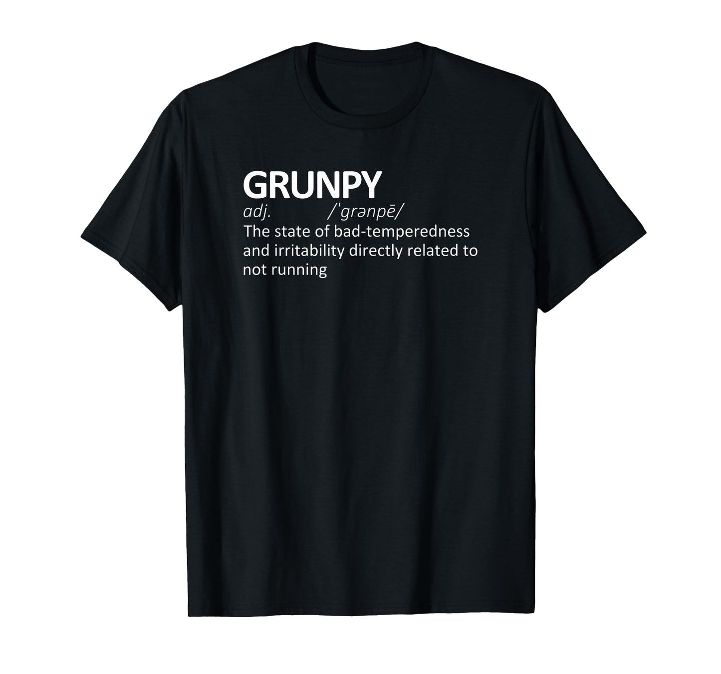 Grunpy Funny Running Definition | Grumpy Marathon Runner T-Shirt