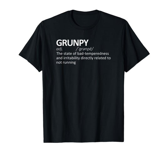 Grunpy Funny Running Definition | Grumpy Marathon Runner T-Shirt