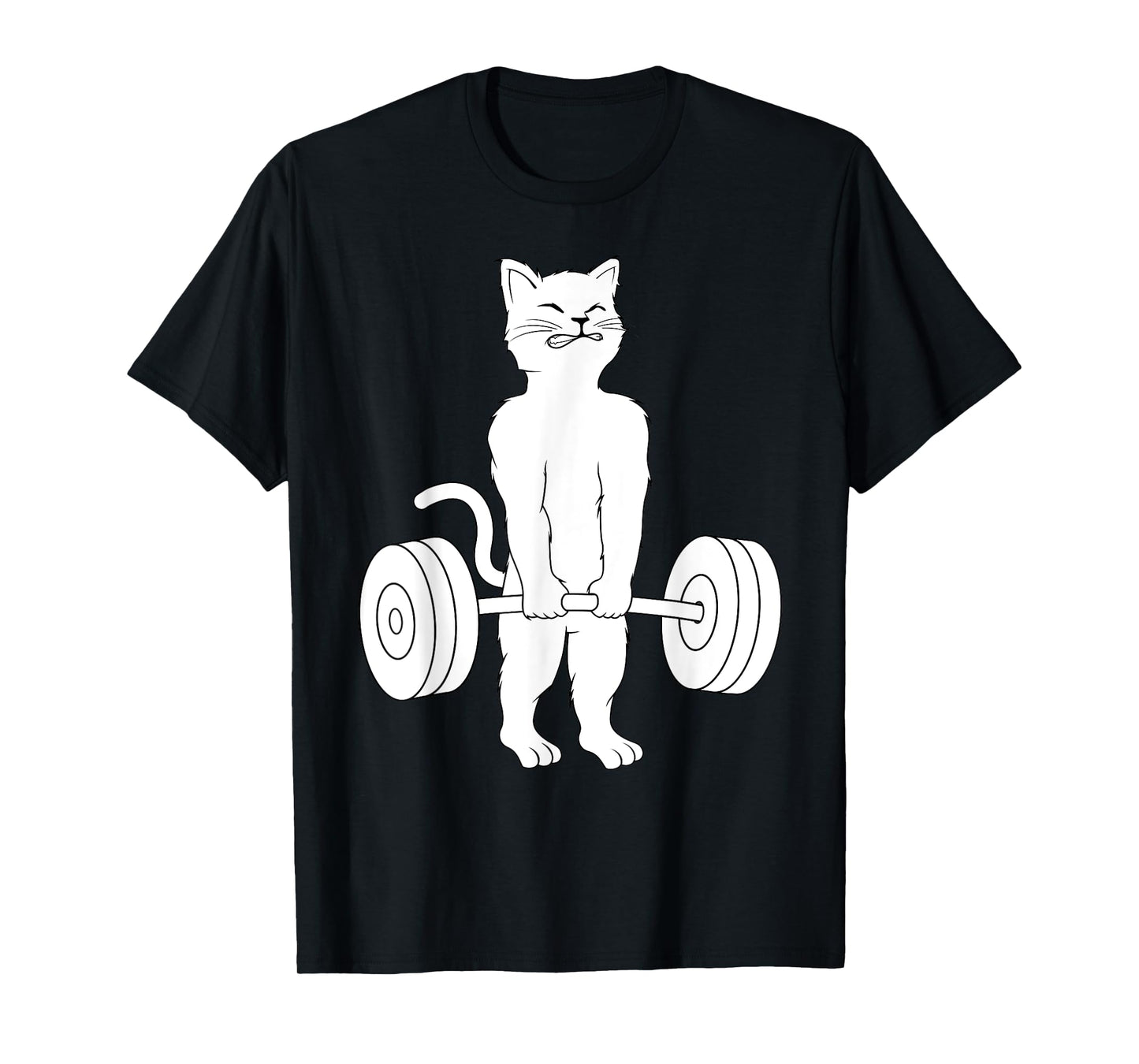 Cat Deadlift Shirt Powerlifting Kitty Tee Weightlifting Cat T-Shirt for Men Women Girls Kids