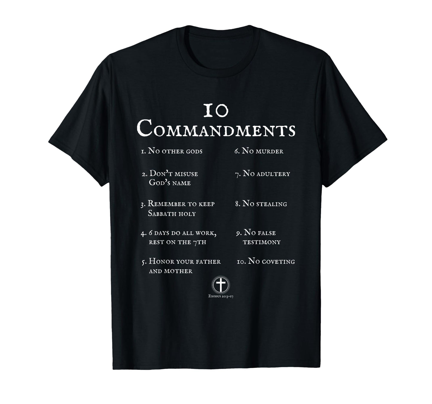 10 Commandments Bible Verse Scripture T-Shirt