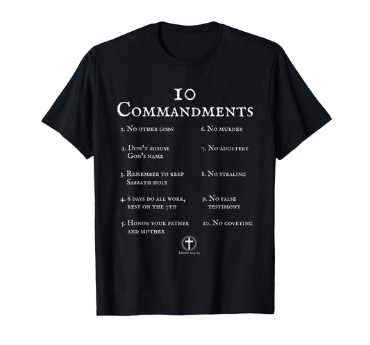 10 Commandments Bible Verse Scripture T-Shirt