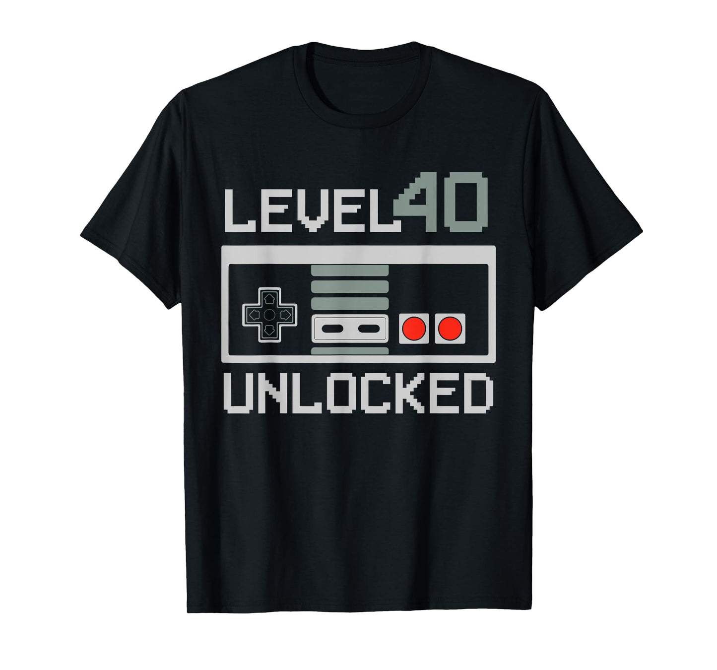 Level 40 Unlocked Video Gamer Vintage 40th Birthday Present T-Shirt