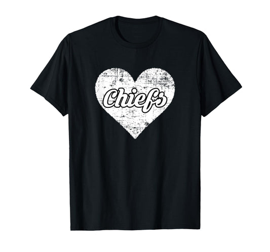 Chiefs Over Distressed Heart Huron T-Shirt