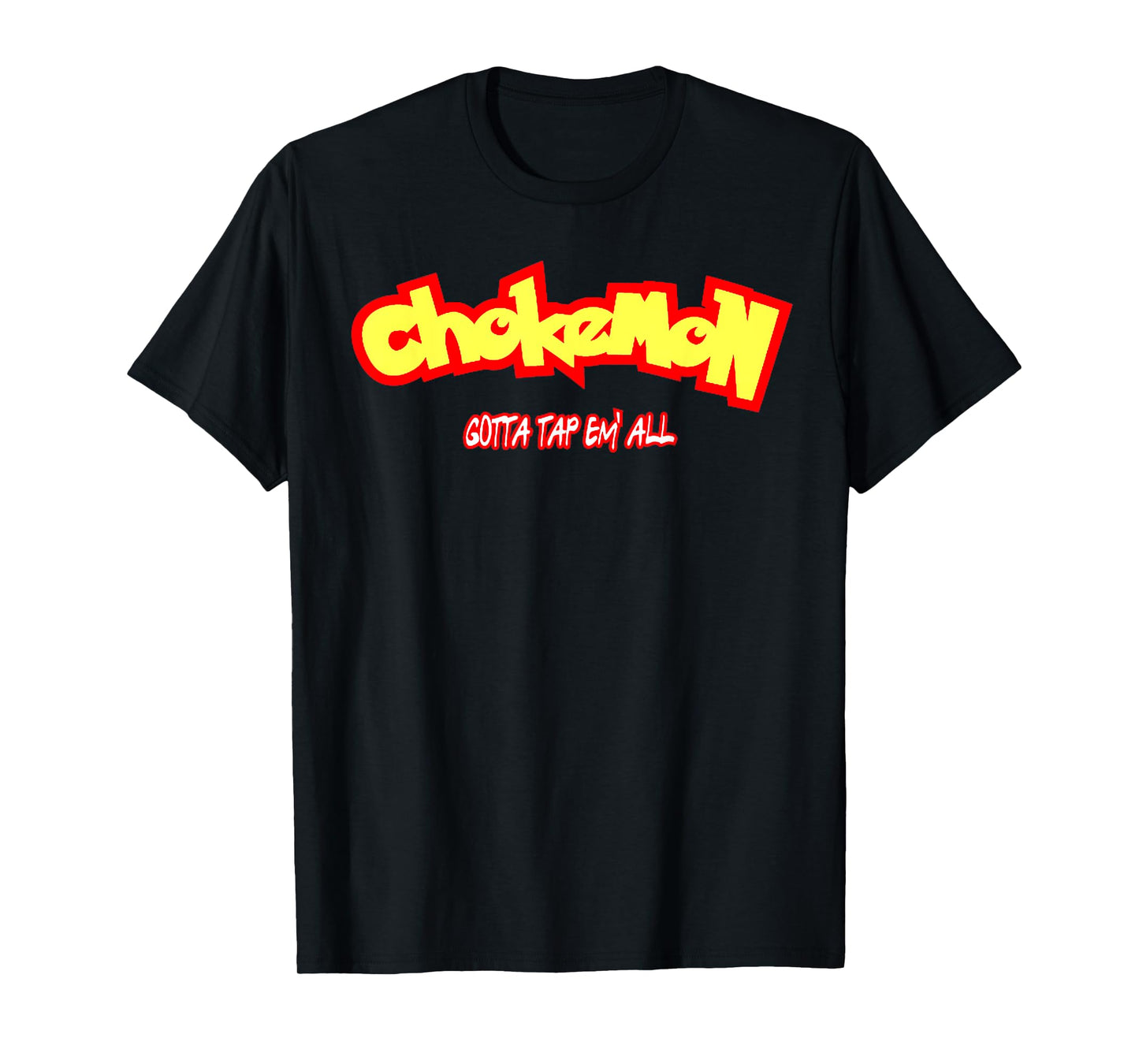 funny chokemon jiu jitsu Black Modern Casual Sports Martial Arts T-Shirt