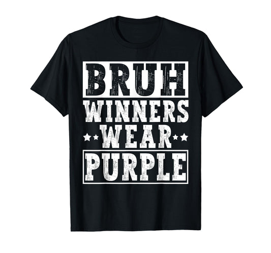 Winners Wear Purple Color Team Sports Day Game Camp Team T-Shirt
