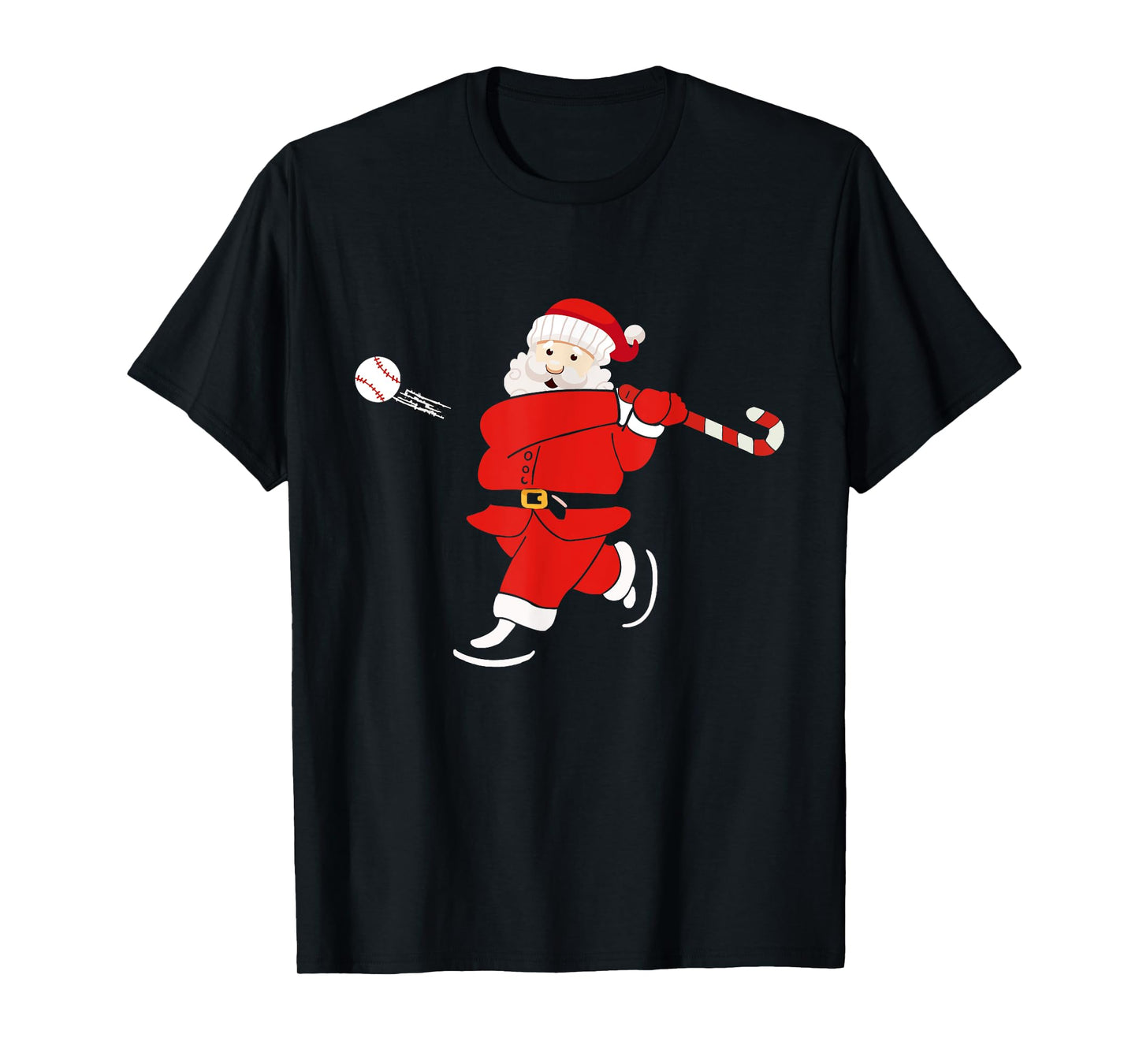 Santa Sports Design For Men Boys Christmas Baseball Player T-Shirt