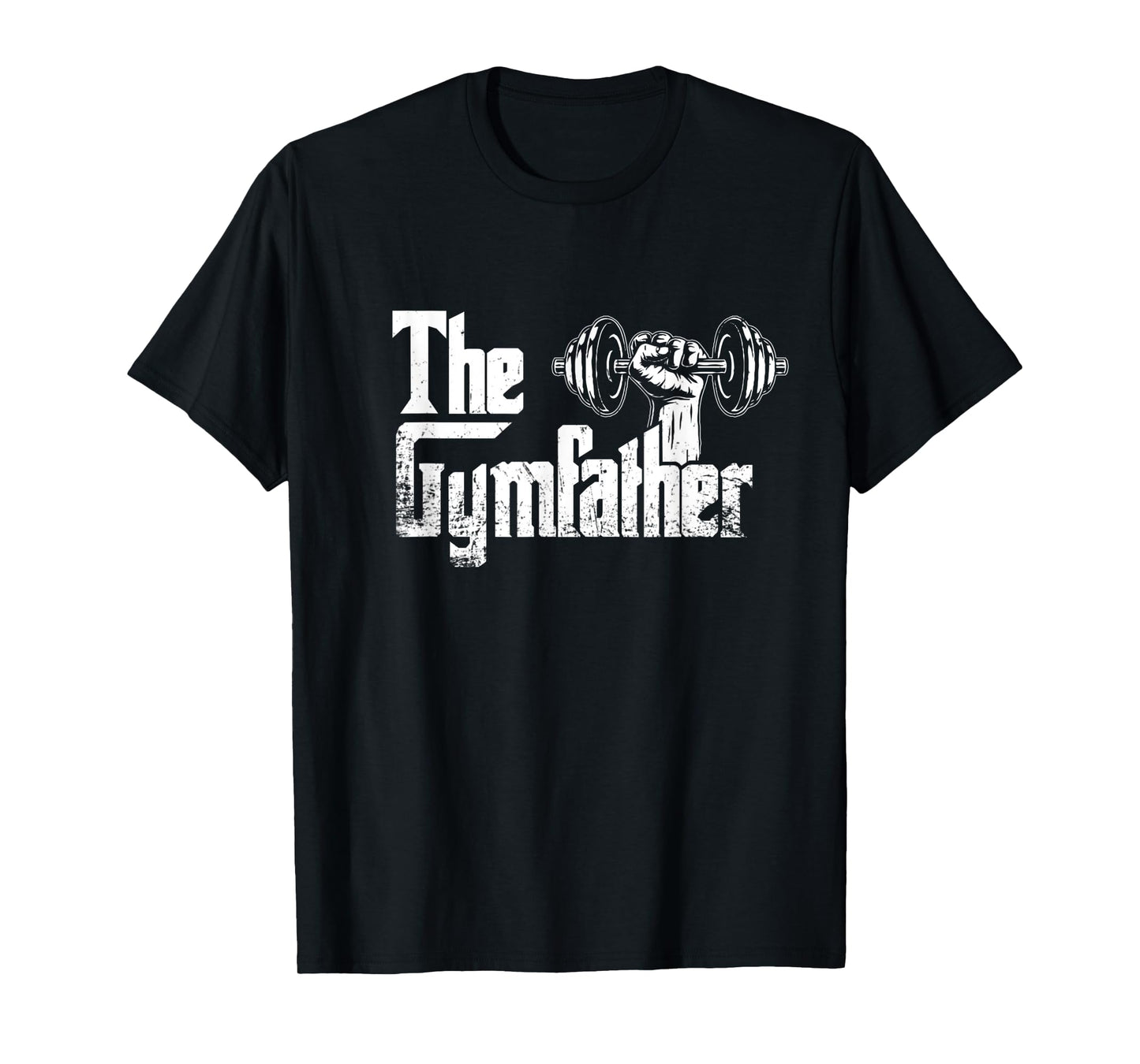 Mens The Gym Father Lifting Weights Funny Dad Training Lift T-Shirt