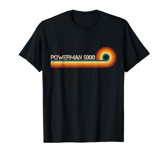 Powerman 5000 Retro Stripes Musician Vintage T-Shirt