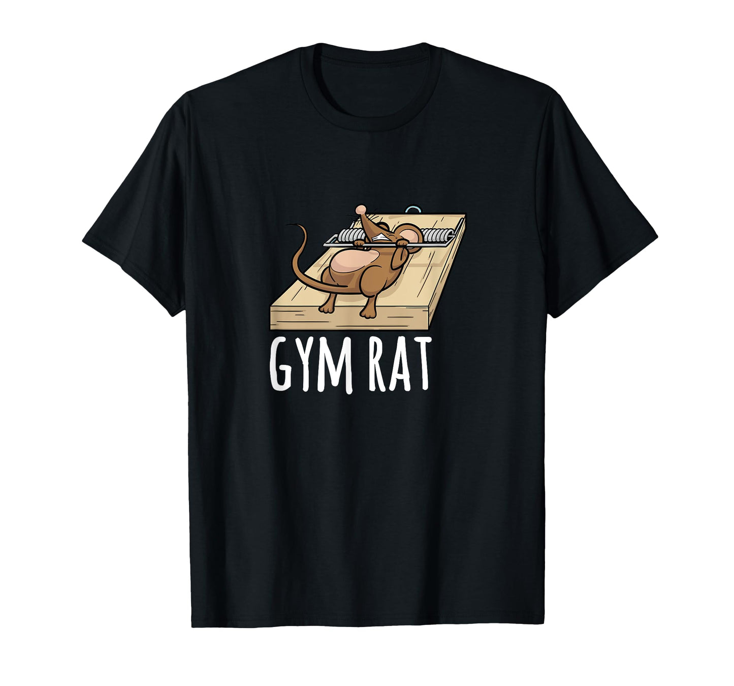 Gym Rat Mouse Trap Bench Press Funny T-Shirt