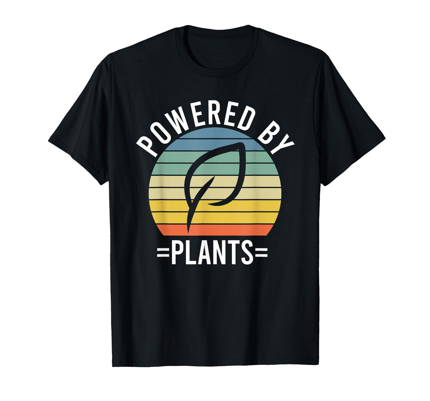 Powered By Plants Vegetarian Vegan Workout Plant Powered T-Shirt