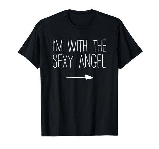 I'm With The Sexy Angel Shirt Adult Men Women Costume T-Shirt