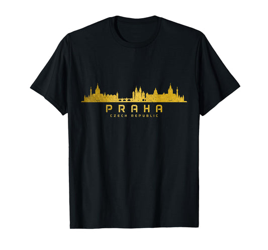 Prague Skyline Czech Republic Praha Souvenir T-Shirt