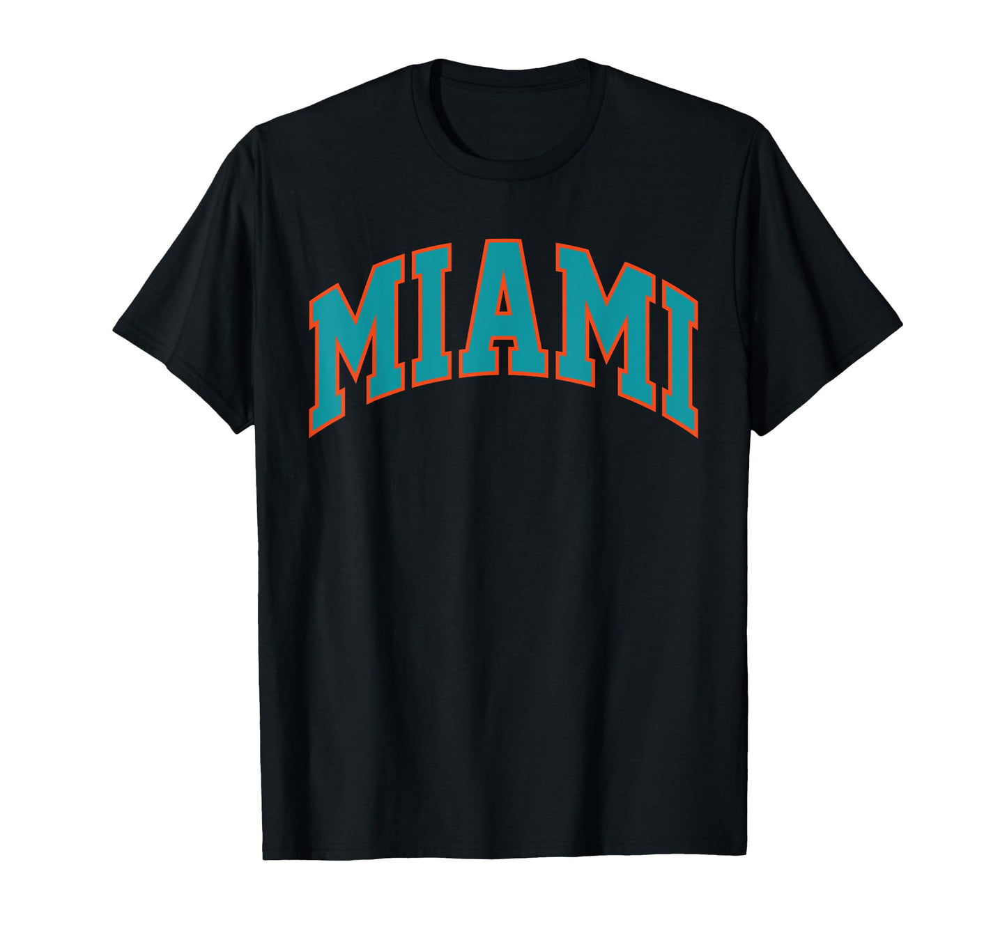 Retro Miami Men Miami Women Vintage Classic Aqua Orange FL T-Shirt