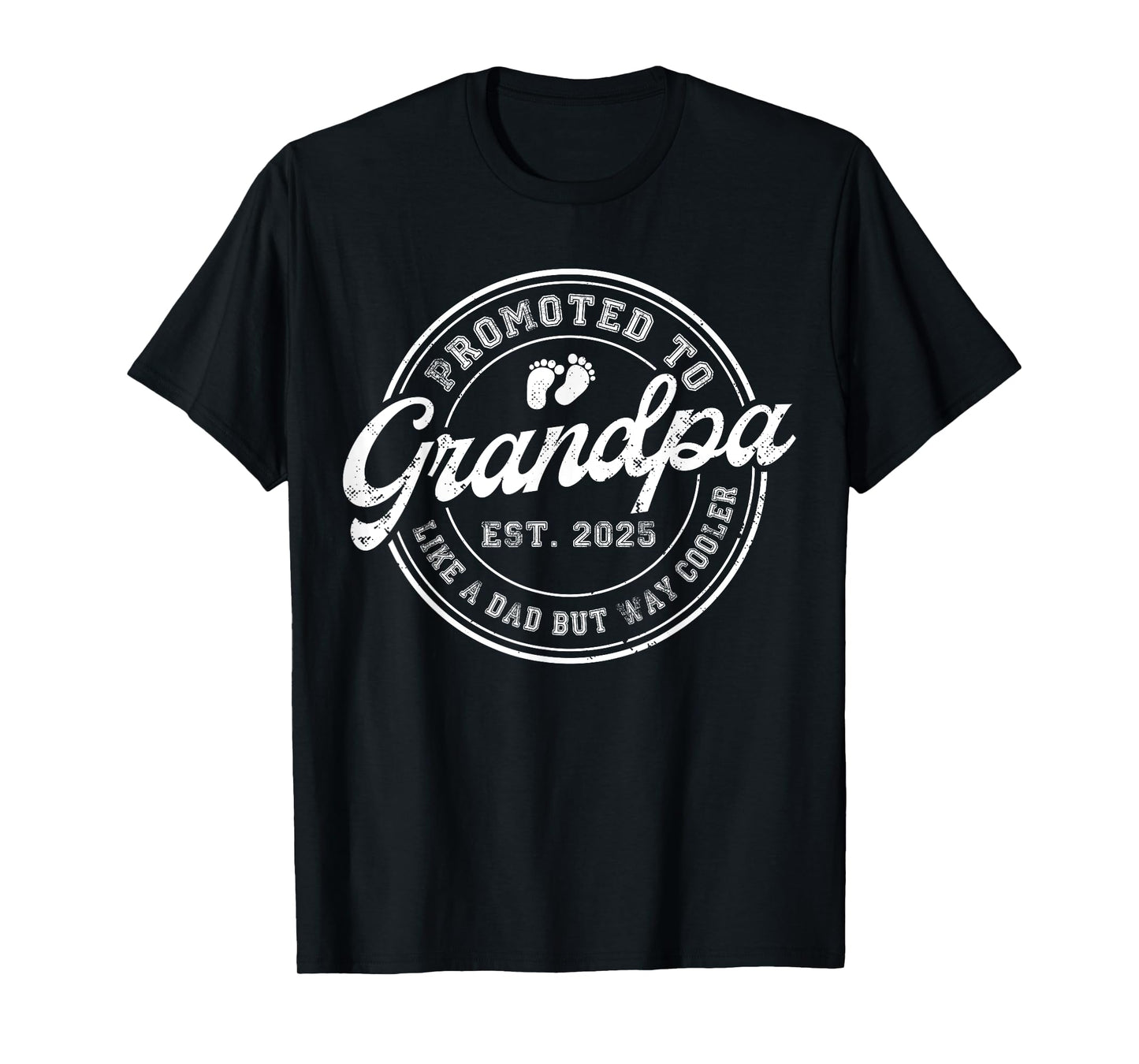 Promoted to Grandpa Est 2025 Soon to be Grandpa Fathers Day T-Shirt