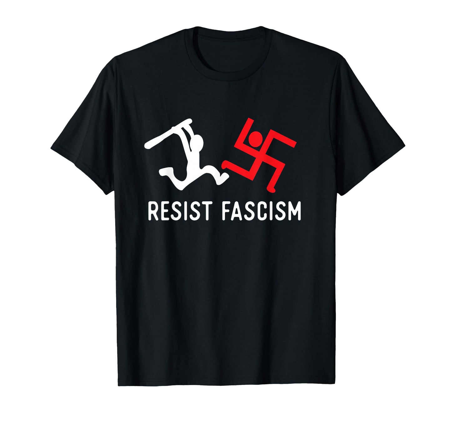 Surly Raven Unisex-Adults Black Sleeveless Classic Fit T-Shirt - Resist Fascism