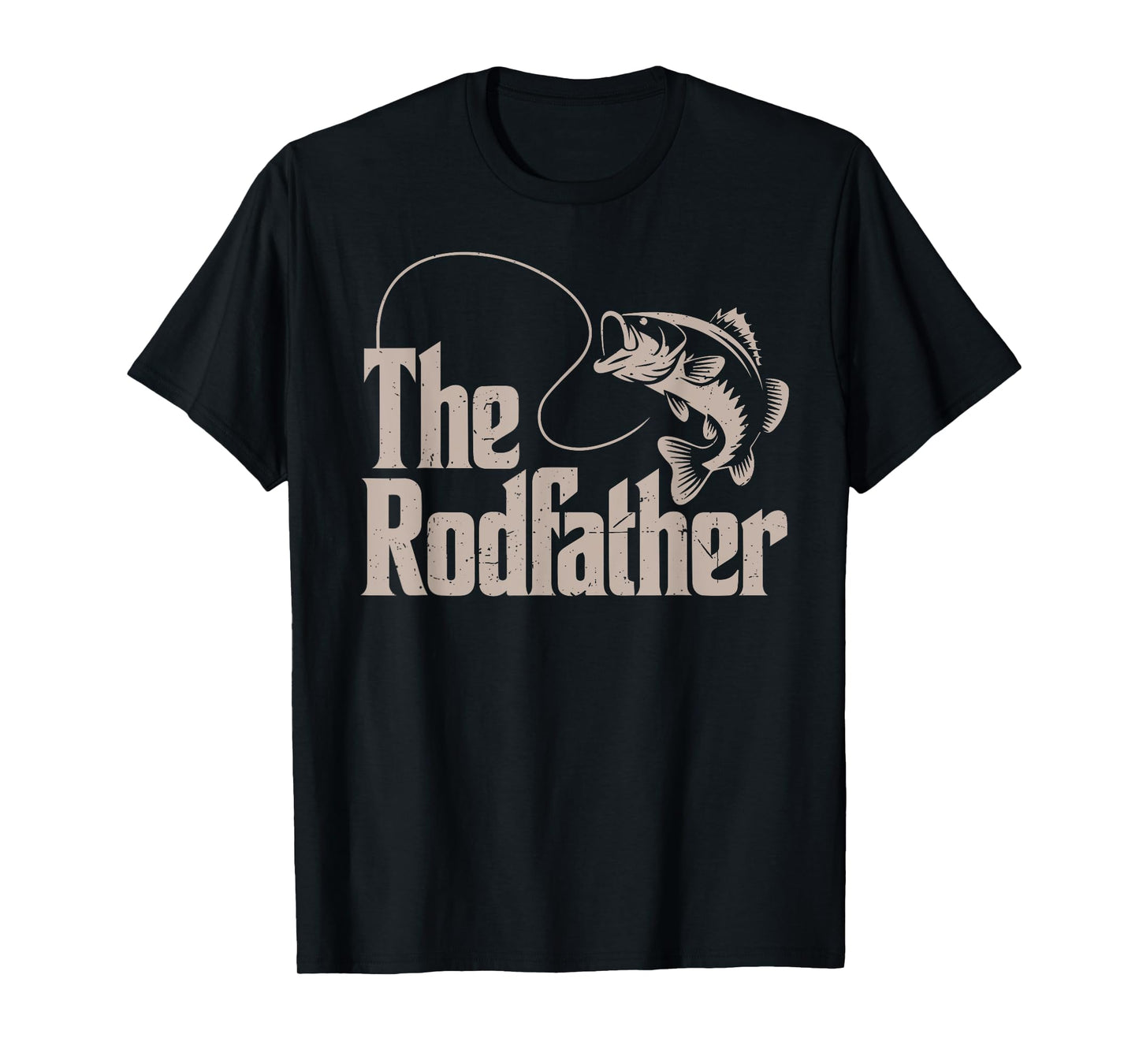 The Rodfather Fishing Dad Gift Men Bass Fish from Son Funny T-Shirt