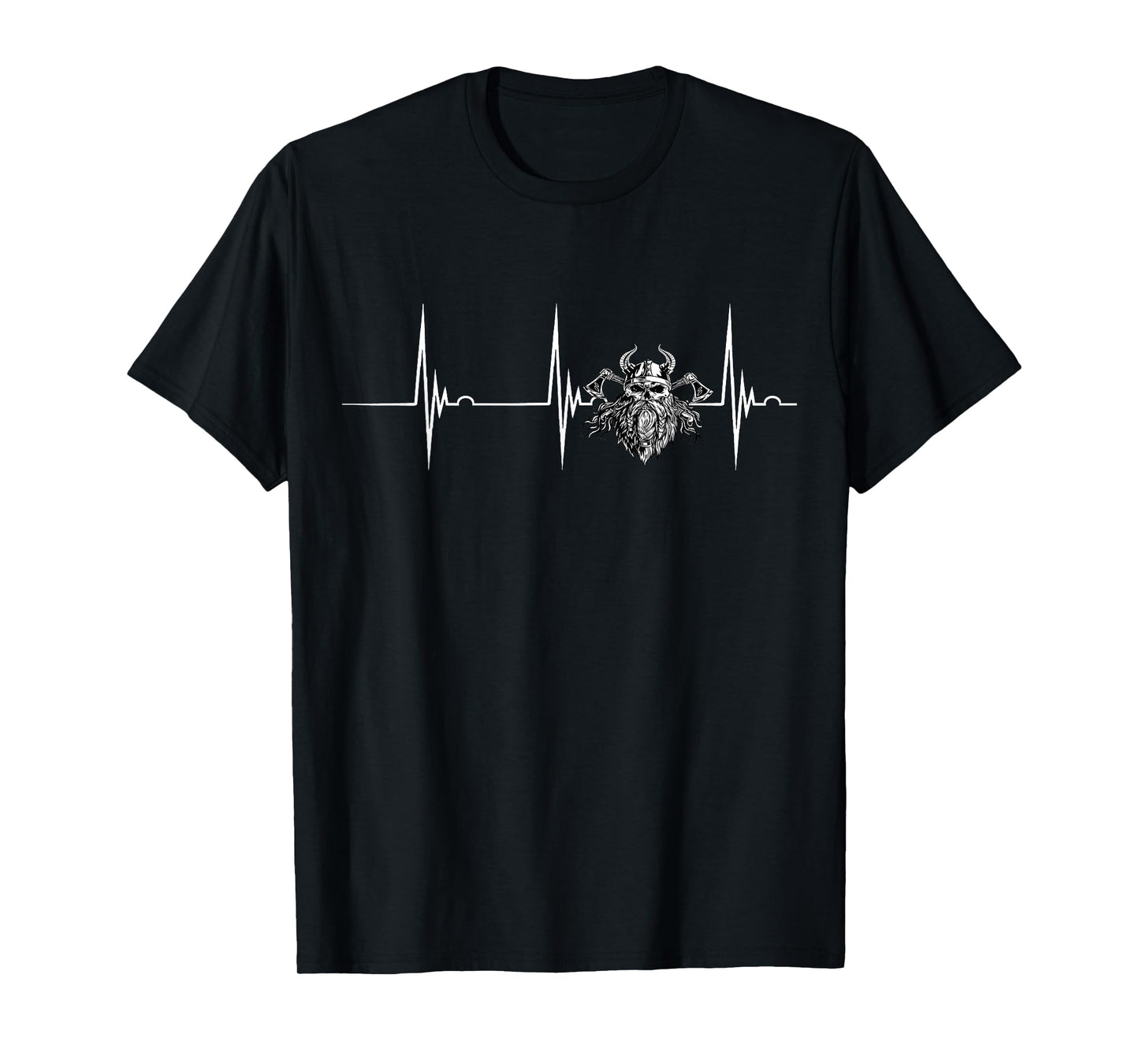 Valhalla Odin Heartbeat EKG Pulse Viking Warrior Pagan T-Shirt
