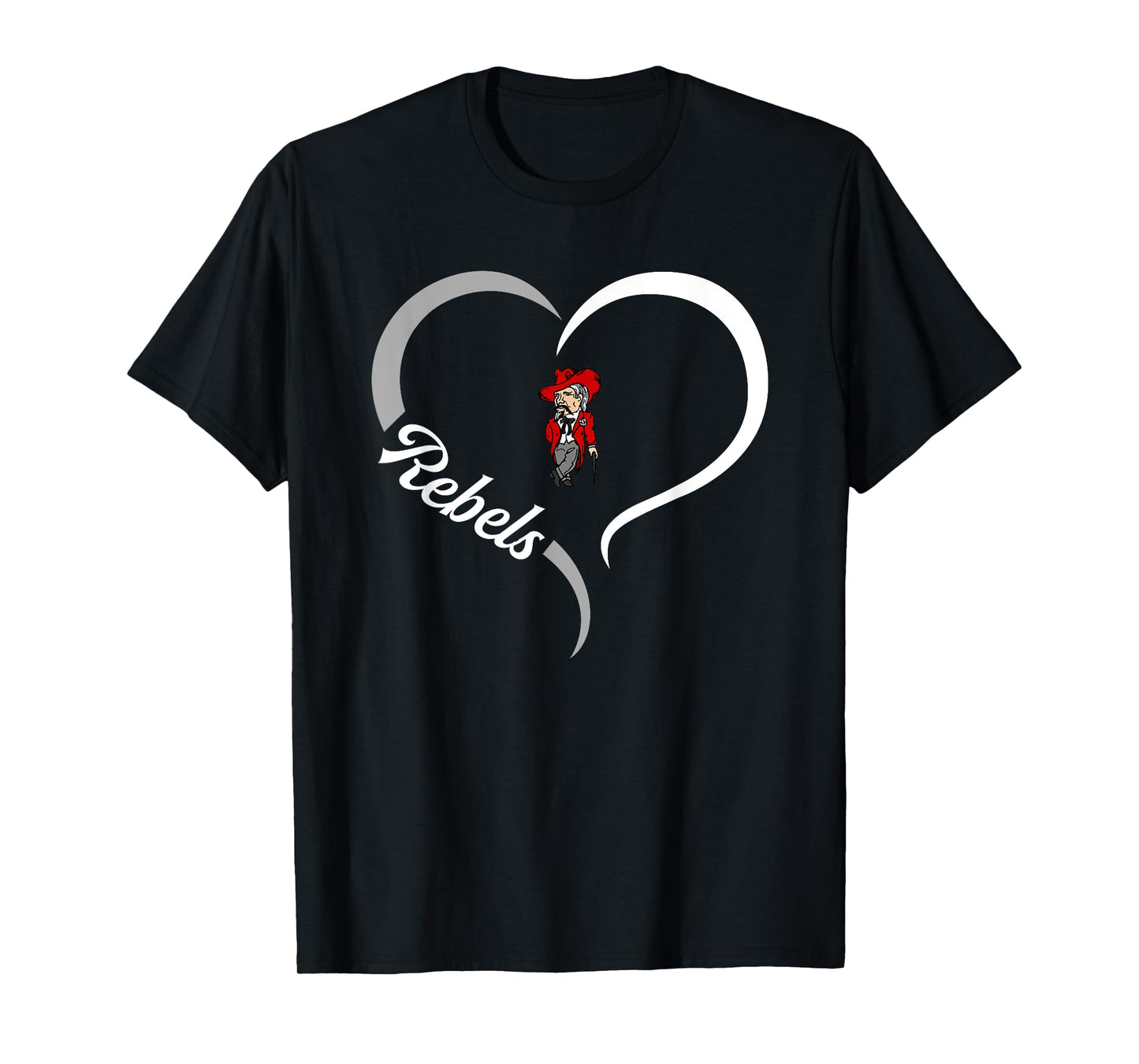 Highland Rebels Logo Half Heart Slogan HS T-Shirt