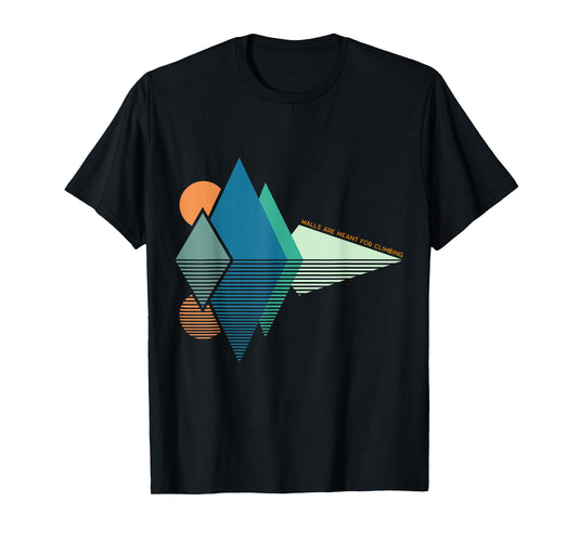 Rock Climbing vintage tee - Walls are meant for climbing T-Shirt
