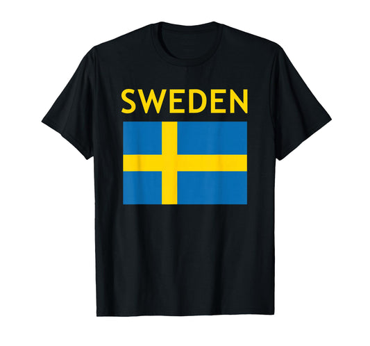 Kids Vintage Sweden Flag Swedish Souvenir Boys Girls Toddler T-Shirt