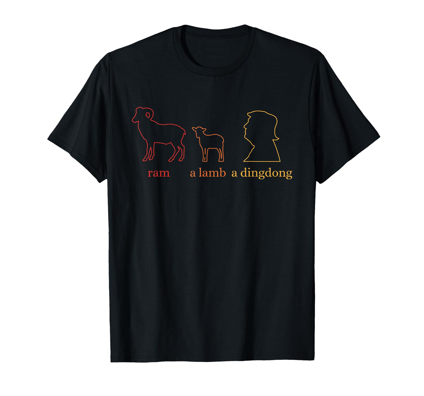Ram A Lamb A-Dingdong Funny Retro Vintage T-Shirt