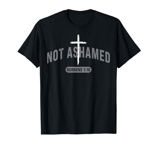 Vintage Not Ashamed Romans 1_16 _ Christian Clothing, Hoodie T-Shirt