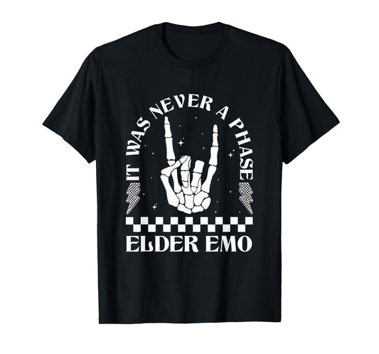 Vintage Elder Emo Club It Was Never A Phase Goth Emo Music T-Shirt