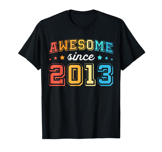 Awesome Since 2013 Retro 12th Birthday Boy 12 Birthday T-Shirt