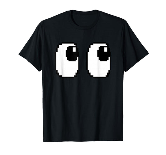 Pixel Ghost Eyes Halloween Game Group Costume T-Shirt