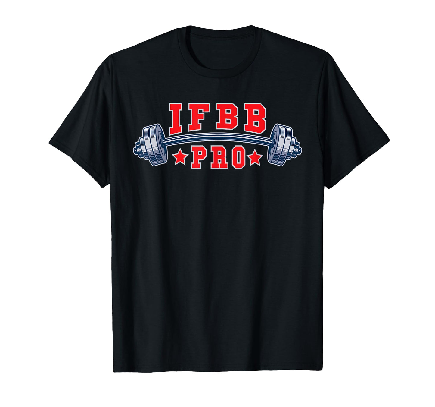 Bodybuilding Fanatics Design Co Unisex-Adults Black Short Sleeve T-Shirt Pro Bodybuilder T-Shirt