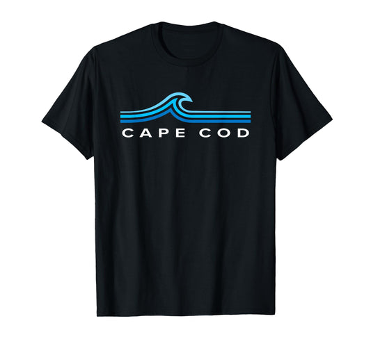 Cape Cod Massachusetts Souvenir Waves Vintage Mens Womens T-Shirt