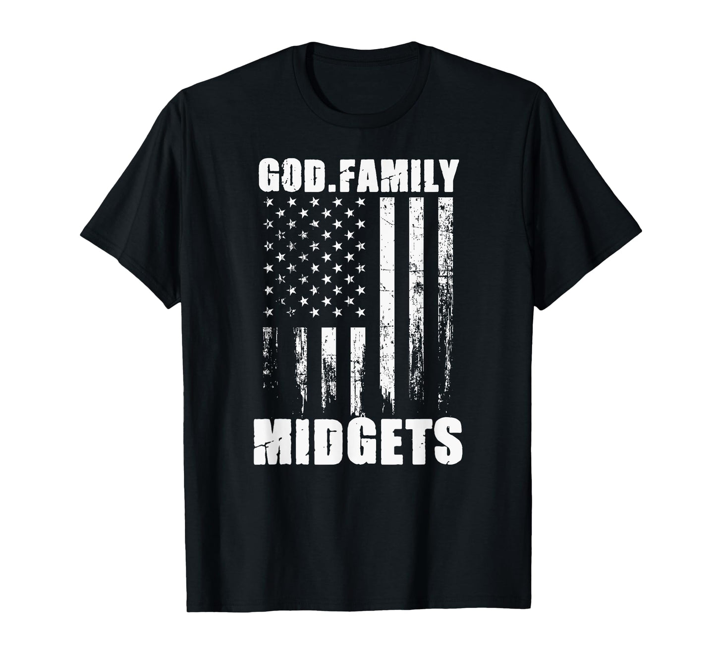 Putnam County Midgets God. Family. Vintage USA Flag T-Shirt