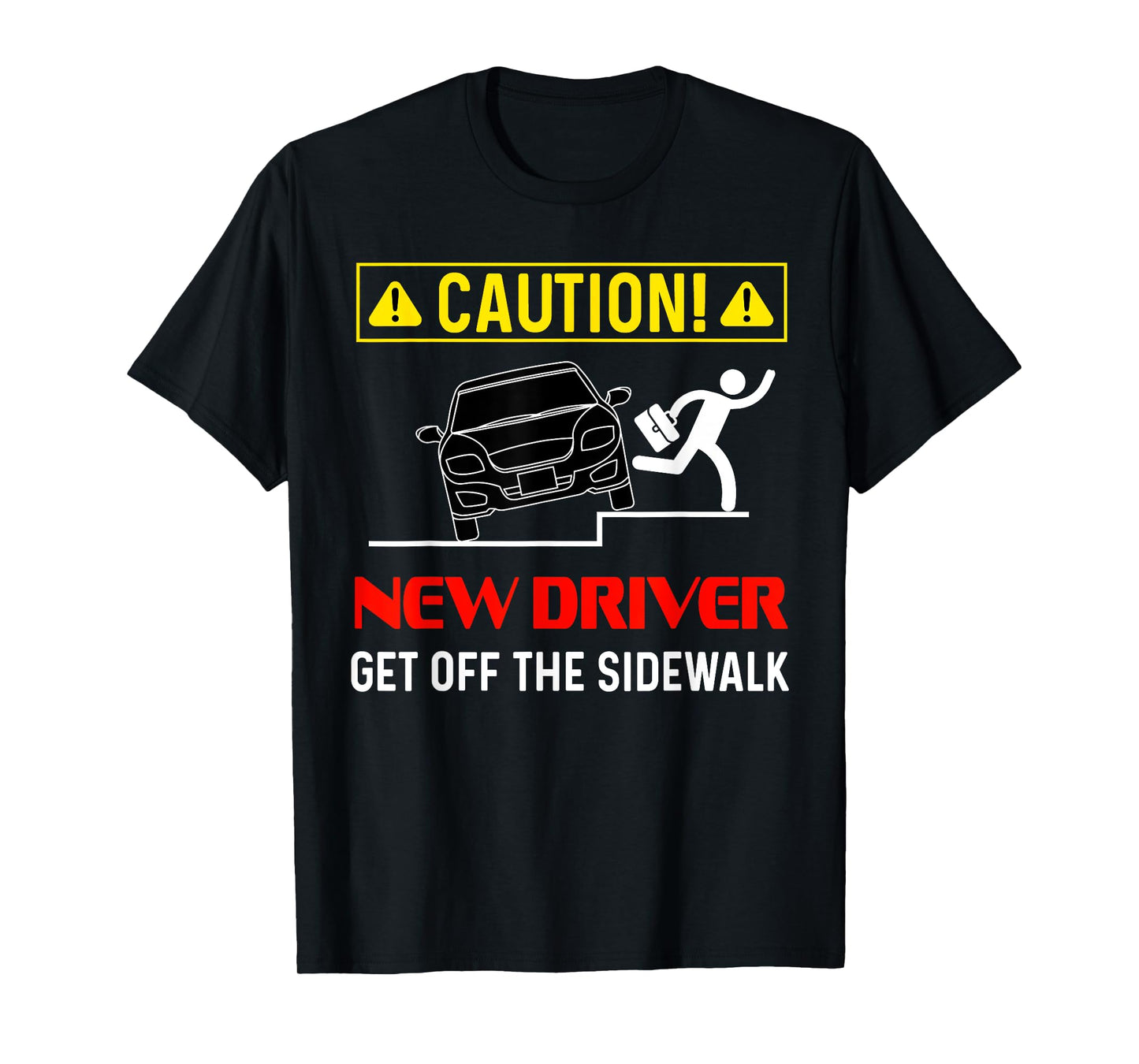 Caution New Driver Funny Student Learner's Permit Licensed T-Shirt