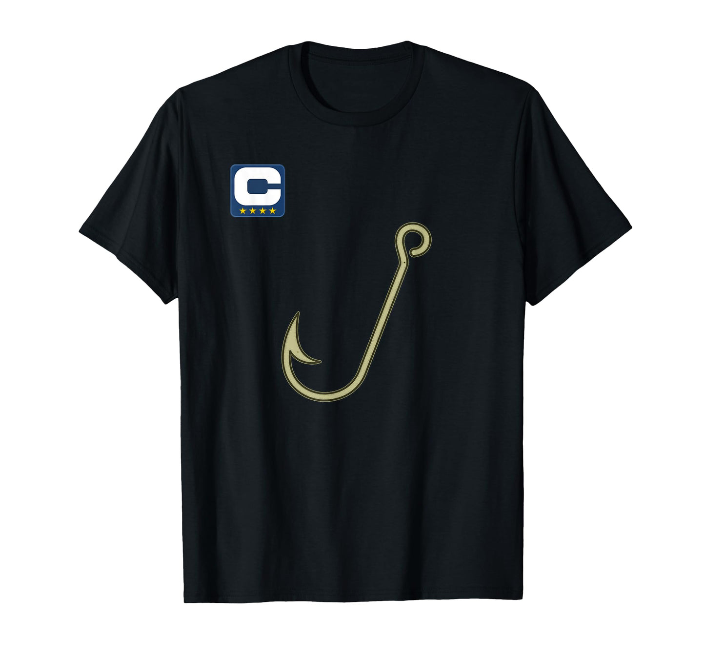 Funny Hook 4-Star Captain - for Fishing and Football Fans T-Shirt