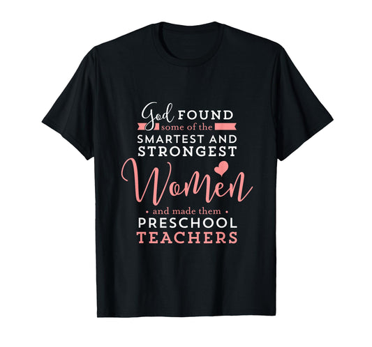 Preschool Teacher Strong Smart God Christian Jesus T-Shirt for Men Women Girls Kids