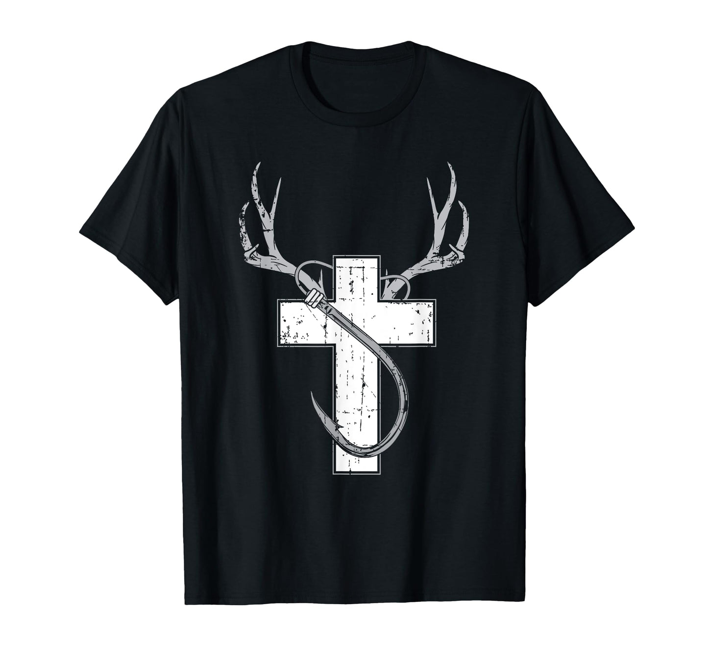 Cool Religious Hunter Outdoor Fishermen Adventure Funny Christian Hunting Fishing Lover Gift T-Shirt