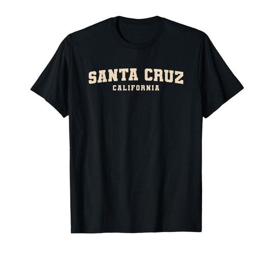 Retro Vintage Surfing & Skateboard Graphic Design Santa Cruz T-Shirt
