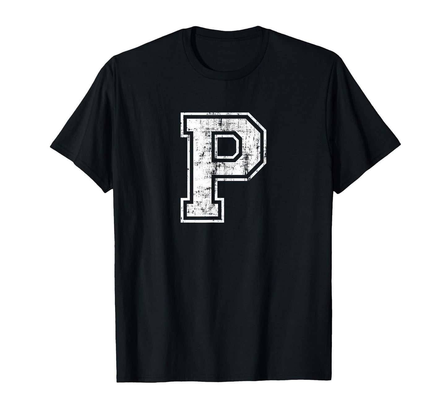 Letter P Uppercase Alphabet Initial School College Varsity T-Shirt