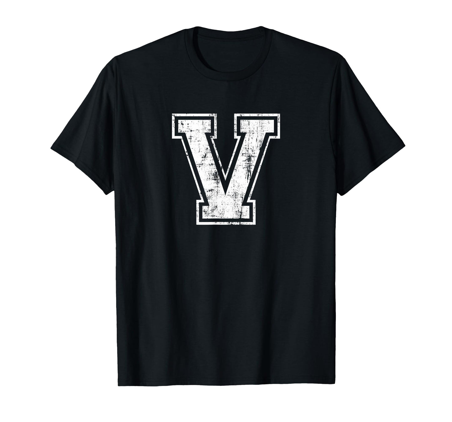 Letter V Uppercase Alphabet Initial School College Varsity T-Shirt