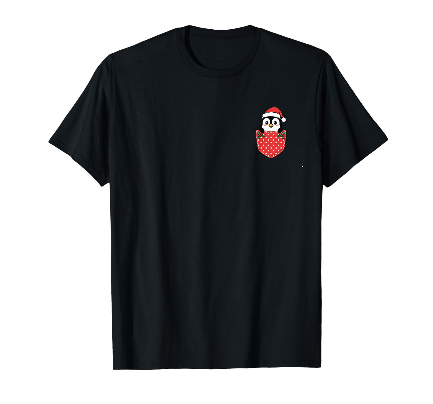 Cute Penguin in Pocket Festive Christmas Holiday Animal T-Shirt