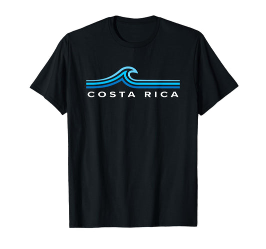 Costa Rica Waves Vintage Mens Womens Girls Boys Souvenir T-Shirt