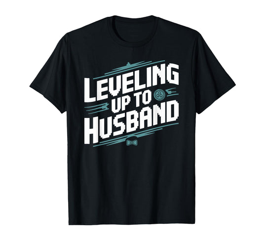 Bachelor Party Groom to be Leveling Up to Husband Game Lover T-Shirt