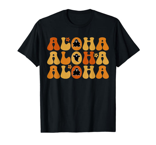 Cute Aloha Boo Ghost Halloween Tropical Spooky Hawai Trip T-Shirt