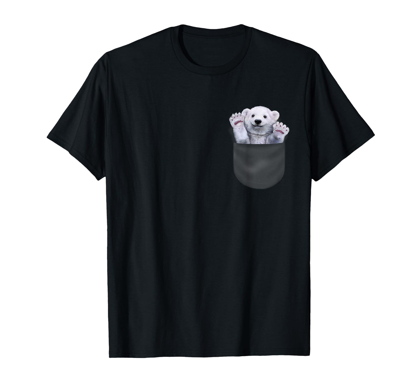 Cute Polar Bear in Pocket T-Shirt