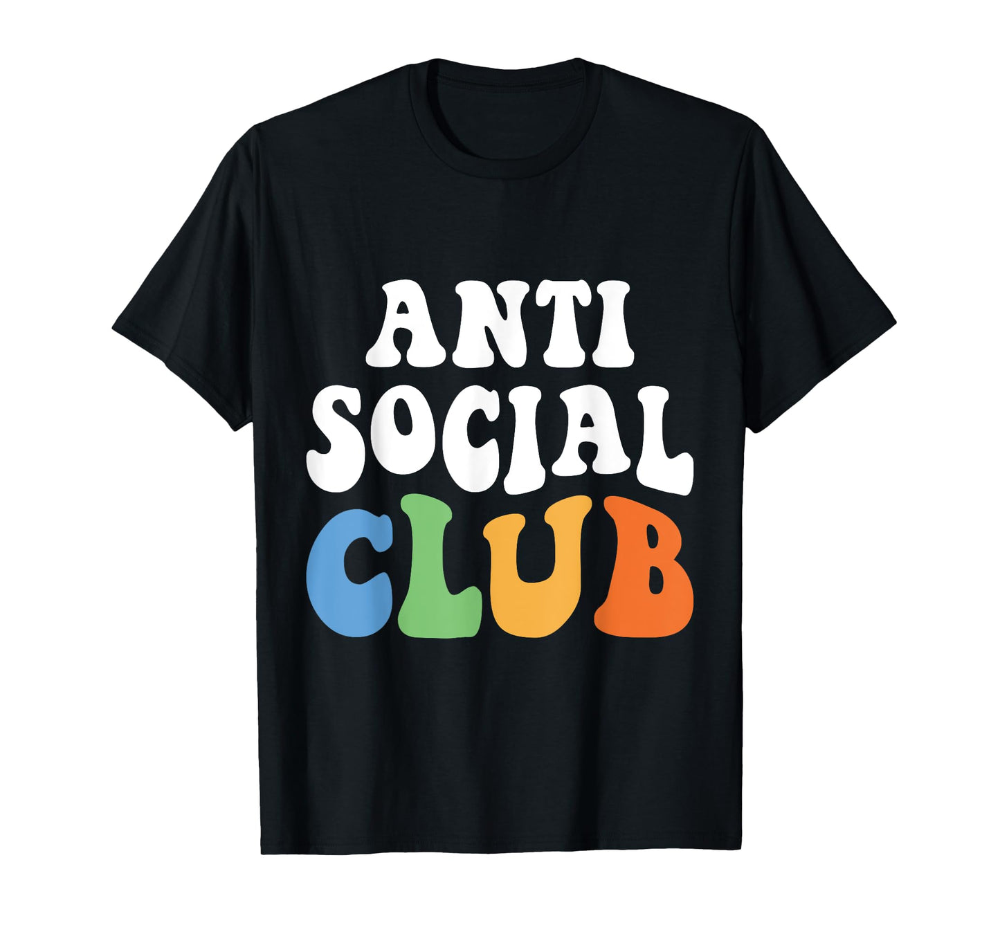 Vintage Men Women Boys Girls Funny Retro Anti Social Club T-Shirt