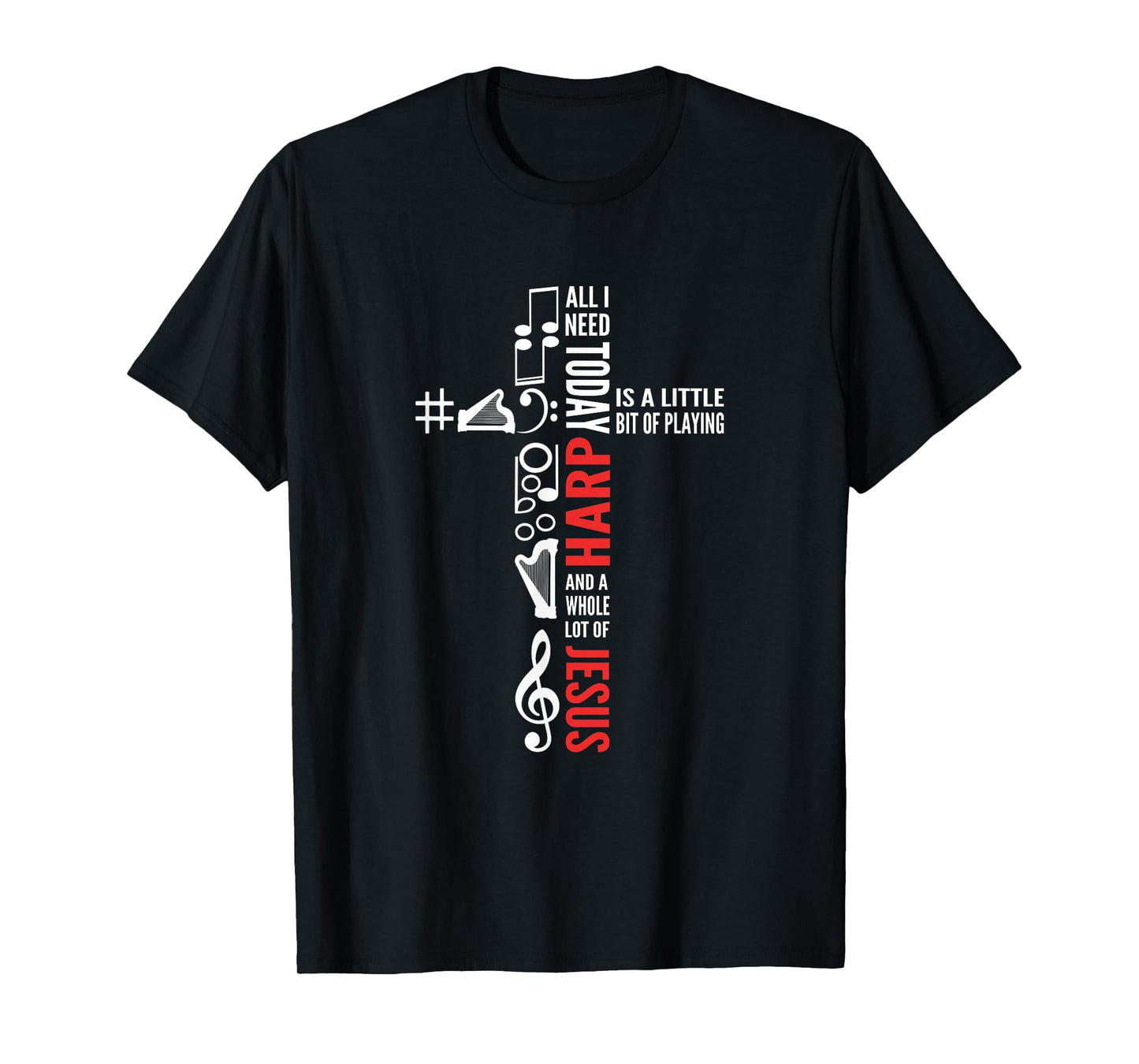 Jesus And Harp. Harp Girl. Harpist. Harp Player T-Shirt